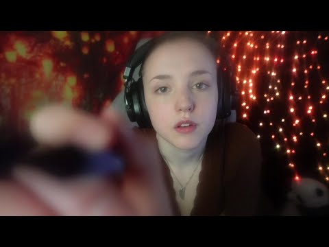 ASMR - Doodling on your face while you sleep - mean friend roleplay