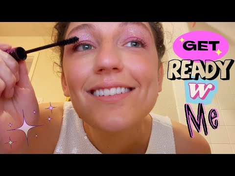 ASMR ~ ✨ get ready with me! (light gum chewing, rambles, up-close makeup application)