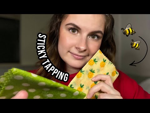 ASMR | Beeswax Wraps (sticky sounds, crinkles, the tingliest tapping, gripping)🐝