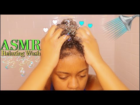 ASMR | Natural Hair Washing | Brushing Curls, Scalp Massage, Detangling Sounds (SUPER RELAXING) ♡ ~