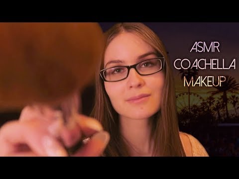 ASMR Doing Your Makeup for Coachella (Whispered Makeup Roleplay)