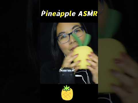 ASMR FAST AGGRESSIVE TAPPING AND SCRATCHING ON A PINEAPPLE  #asmrshorts #asmrfastandaggressive 🍍⚡