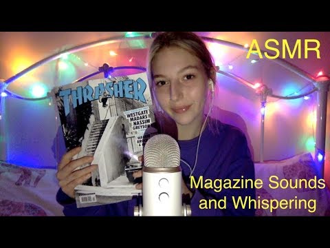 ASMR Binaural Magazine Sounds (whispering, page turning, sticky pages...)
