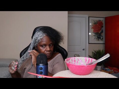 TRYING ANCIENT MAYAN INDIAN CLAY ASMR TEXTURE HAIR ROUTINE