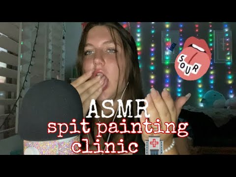 ASMR spit painting clinic 🏥👅 | mouth sounds | LOTS of personal attention | jester asmr
