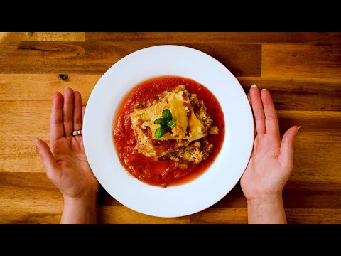 ASMR How to Plate Lasagna