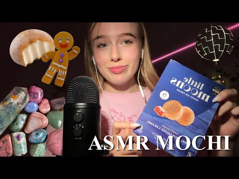 ASMR mochi | eating/chewing sounds with mochi, gingerbread and chocolate | FAKE CRYSTALS??? 🍫