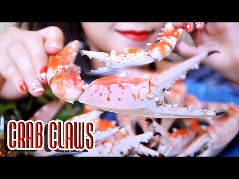 ASMR Steamed Sentinel Crab’s chelipeds eating sounds | LINH-ASMR