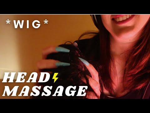 ASMR - FAST and AGGRESSIVE SCALP SCRATCHING MASSAGE | WIG scratching with Soft SPOKEN, humming