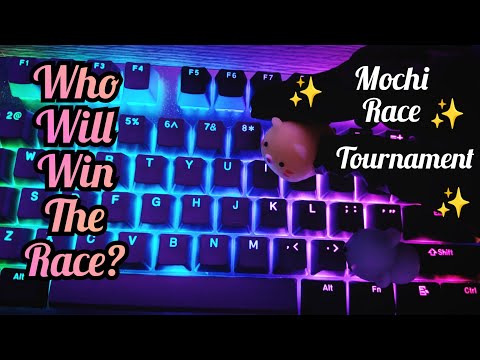 ASMR First Ever Keyboard Mochi Race Tournament (lofi unique asmr)