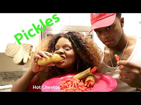 How To Make Cheetos Pickle Treat ASMR Crunchy/Flaming