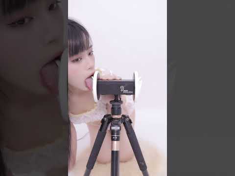 🥰晓美-ASMR 口腔音 舔耳 弹舌音 按摩 喘息 ｜4k Wheezing oral sound licking ear playing tongue sound silk stockings