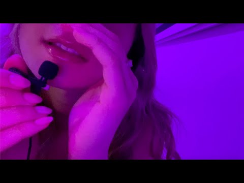 ASMR trigger words, hand movements and mouth sounds (mini mic) ❀