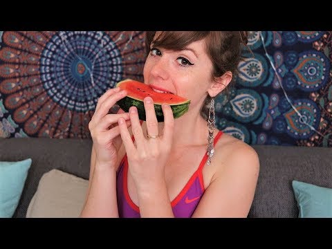 ASMR EATING WATERMELON - JUICY STICKY EATING SOUNDS