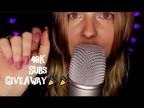 ASMR | GIVEAWAY (40K Subscribers) Mouth Sounds💋 Triggers, Whispering