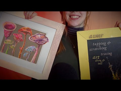 ASMR • Video Game Inspired Art (whispering, rambling, tapping, scratching, tracing, show and tell)