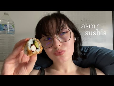 asmr dégustation de sushis tout en regardant Conjuring 3 🍣