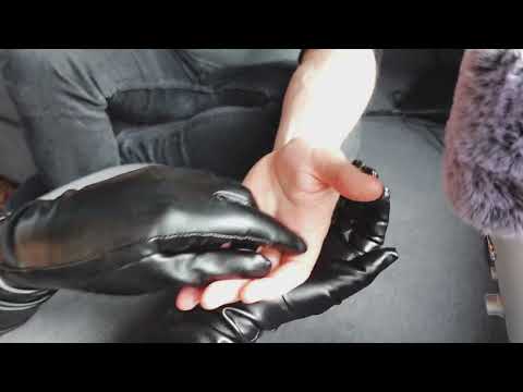 ASMR leather hand massage \ no talking