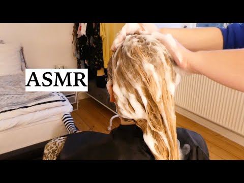 ASMR HAIR WASH COMPILATION 💧 (hair play, hair brushing, shampooing, no talking)