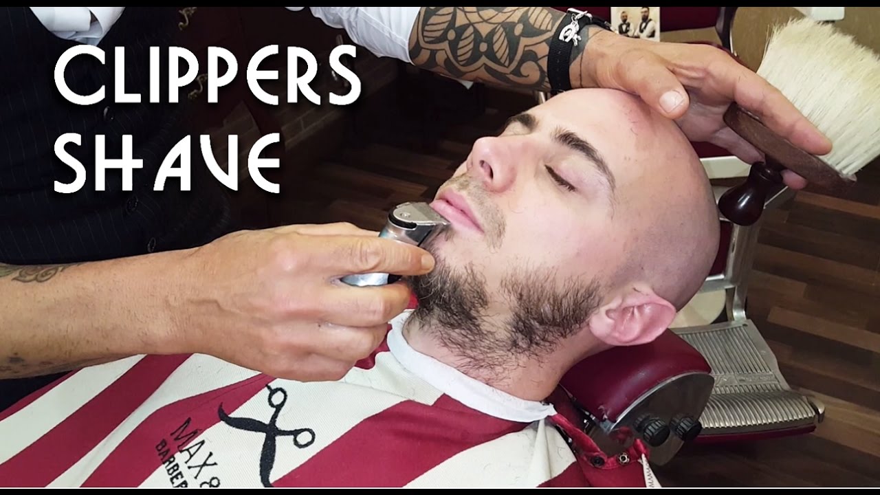 💈 Old school Barber - Head and Face Shave with clippers - ASMR no talking