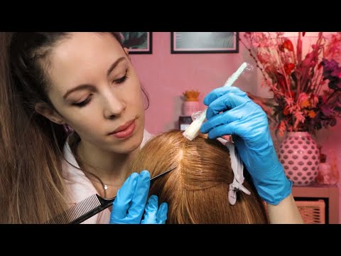 ASMR - Relaxing Scalp Check & Root Treatment (For Sleep)
