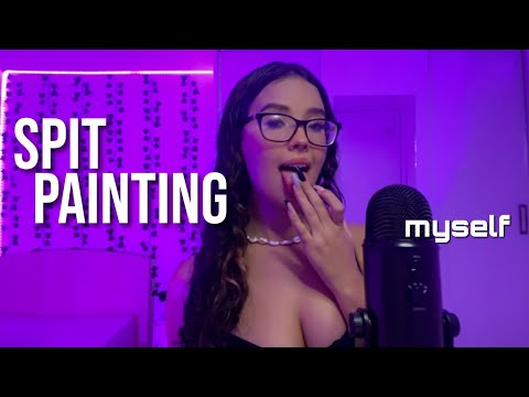 ASMR - 1H INTENSE SPIT PAINTING YOUR FACE + spit painting my self 👄💦 wet mouth sounds