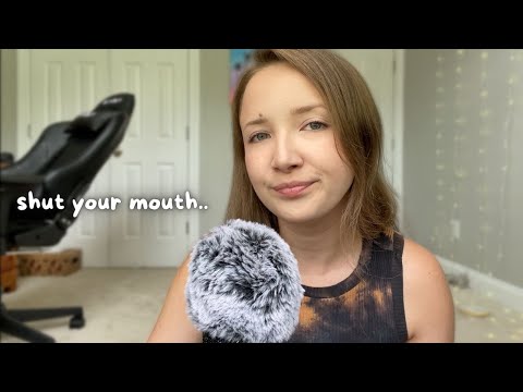 ASMR but I am just rude AF... 😳 (lip gloss, gum chewing, tapping, face touching)