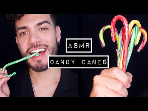 40mins Eating Candy Canes & ASMR Whispering! 😴 (Male Whisper)
