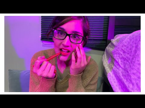 Lipstick kisses asmr kissing mouth sounds hand movements positive affirmations personal attention 4k