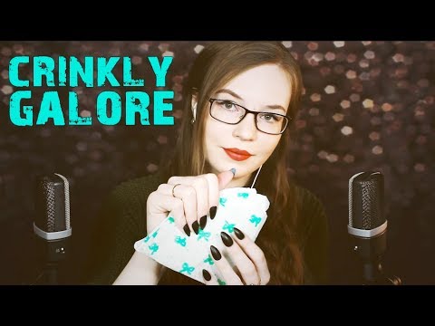 ASMR Crinkly Plastic and Long Nails - Whispered