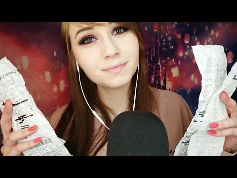 ASMR | Crumpling/Crinkling Receipts | No Talking