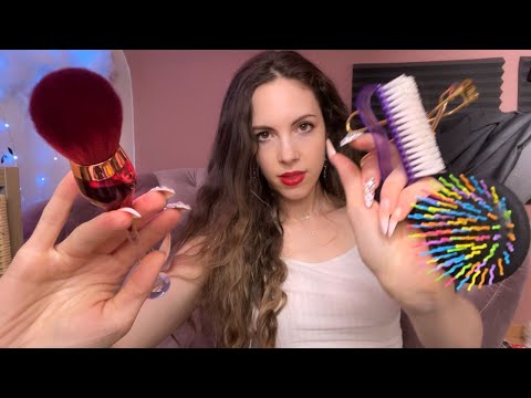 Fast Chaotic ASMR - Doing Your Makeup, Haircut, Eye Exam, Manicure