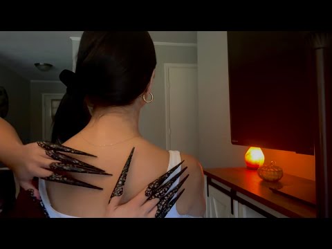 ASMR | The Most Soothing Back Scratch, Nape of the Neck, Hair Play & Scalp Massage | No Talking