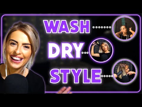 [AMSR] Deep Condition Hair Mask | Shower | Blow Dry | Hair Straightening!!