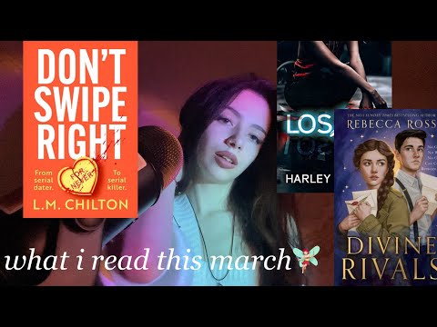 ASMR whispered march reading wrap up 📚 ~ relaxing and unwinding with my reading recap