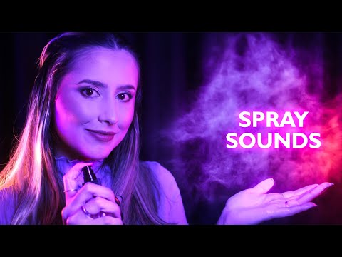 ASMR SPRAY SOUNDS AND WHISPERING ✨