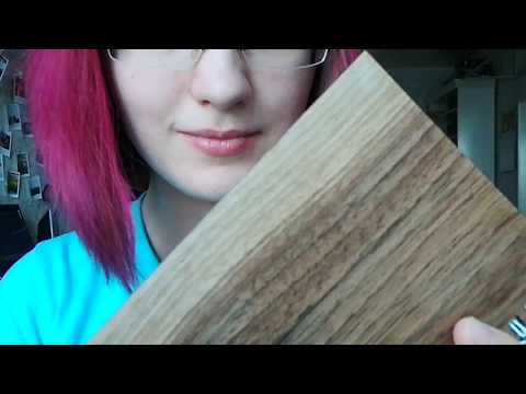 ASMR Wooden notepad tapping, scratching & writing with a pencil