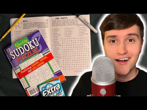 ASMR Word Search and Sudoku Puzzles 🧠💤  (w/ gum chewing)