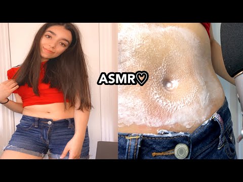 ASMR | PLAYING WITH BELLY BUTTON, EXTREME LOTION, AND STOMACH GROWL TINGLES! *most amazing tingles*💙