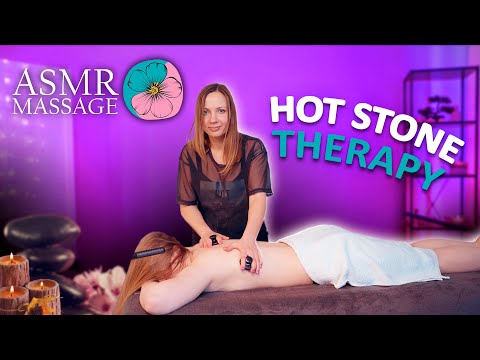 ASMR Back & Shoulders Massage by Lina [Hot Stone Therapy]