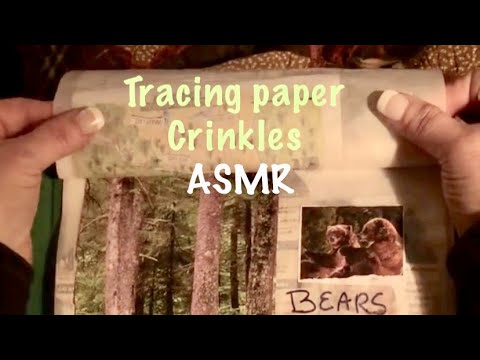 ASMR/Page turning of crinkly tracing paper (No talking)