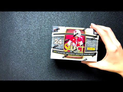 ASMR Clueless Girl Opens a 2021 Select Football Blaster Box of Cards from Panini w/ Taps & Whispers