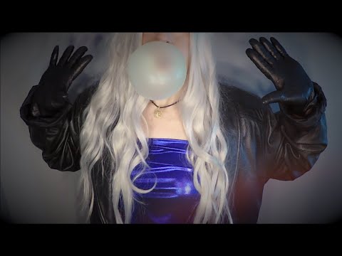 ASMR INTENSE Leather Jacket Sounds & Bubble Gum Chewing [No Talking] [No loud popping]