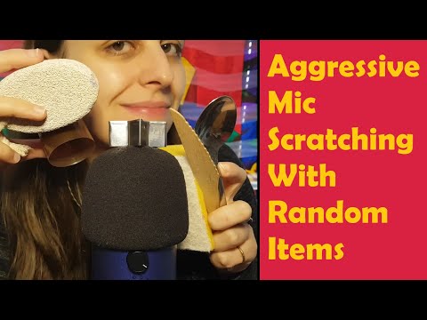 ASMR Aggressive Mic Scratching With Random Items (Multiple Triggers) - No Talking After Intro