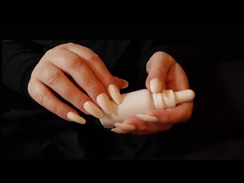 ASMR Glass Dropper Bottle Tapping And Scratching-No Talking