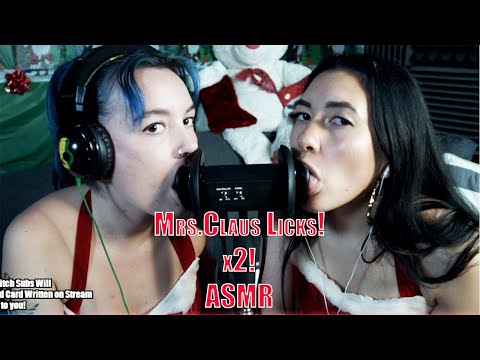 Mrs.Claus Ear Licking X2! - A Special Christmas Ear Eating Gift from The ASMR Collection