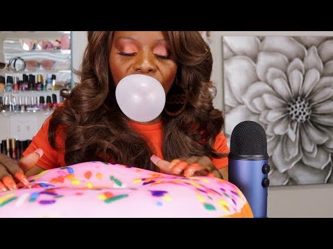 Chewing Gum ASMR Sprinkle Donut Pillow Putting You To Sleep
