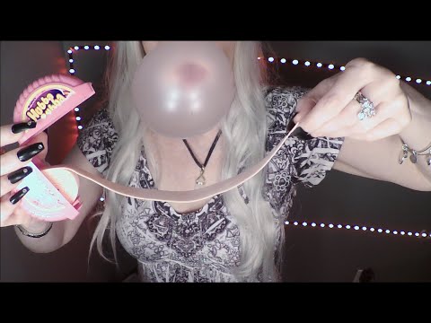 ASMR ONE HOUR Gum Chewing, Gentle Bubble Blowing, No Talking, Hand Movements for Sleep or Background