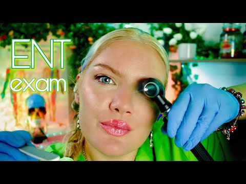 ASMR ENT Exam, Otoscope Inspection, Ears, Nose, Throat Examination | Close Up Personal Attention