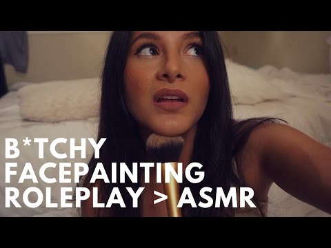 [B*tchy ASMR] Soft Spoken Halloween Facepainting Roleplay w/Gum Chewing